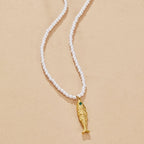 Golden Fish Pearl Necklace