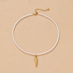 Golden Fish Pearl Necklace