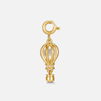 Golden Hot Air Balloon Charm