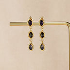 Golden Iridescent Drop Earrings