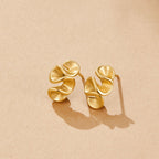 Golden Spiral Drop Earrings