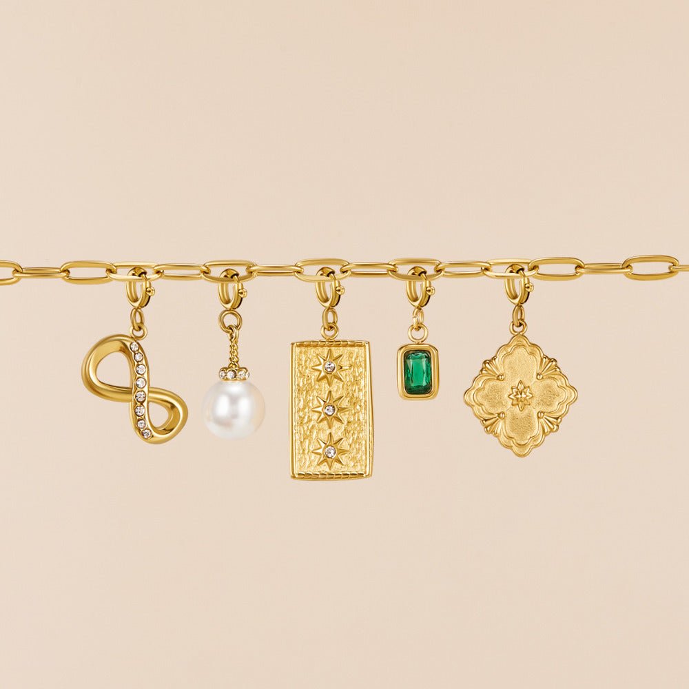 Green Emerald Crystal Charm