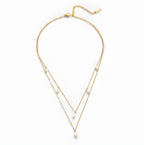 Kayla Pearl Drop Layered Necklace