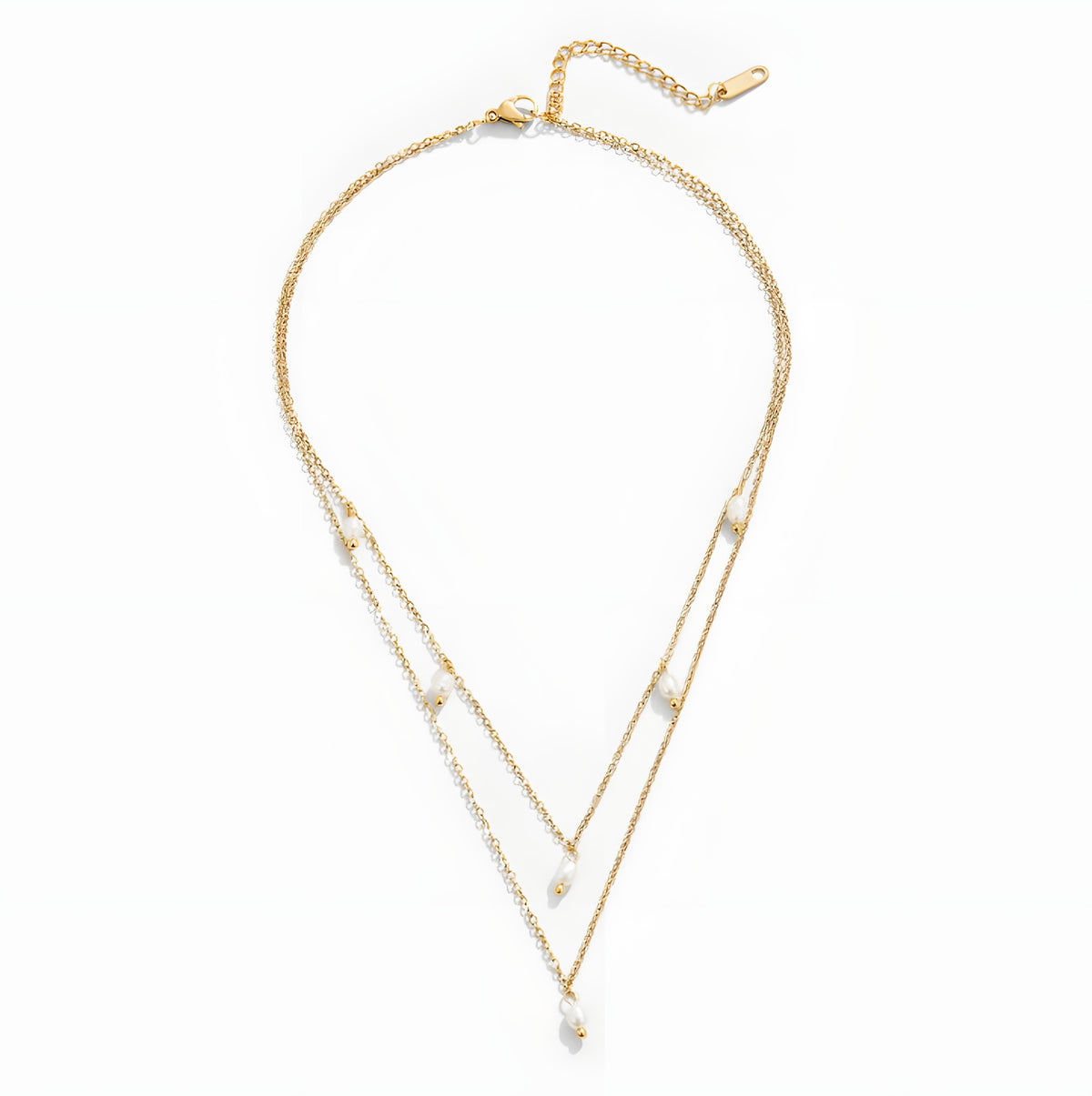Kayla Pearl Drop Layered Necklace