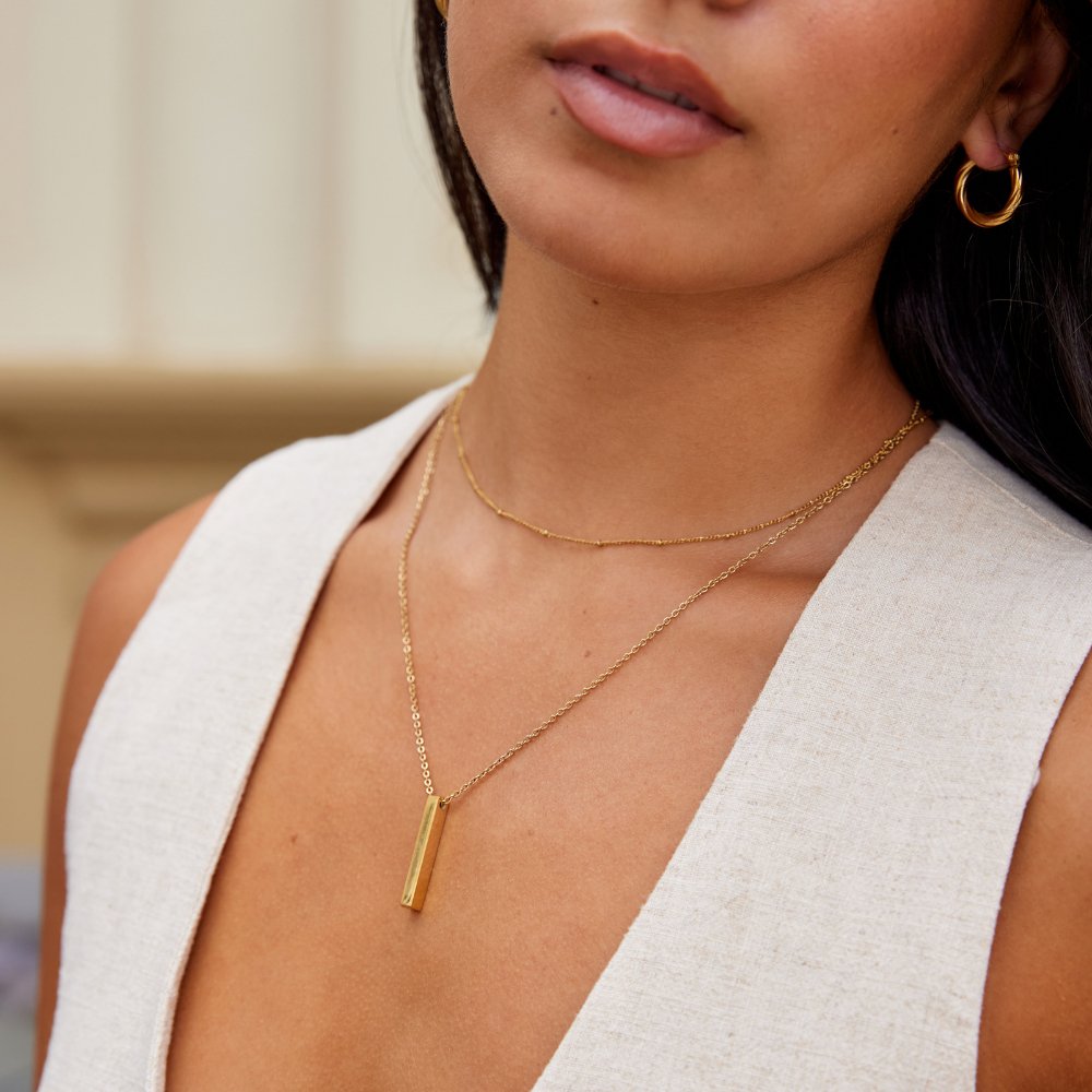 Lala Gold Bar Necklace