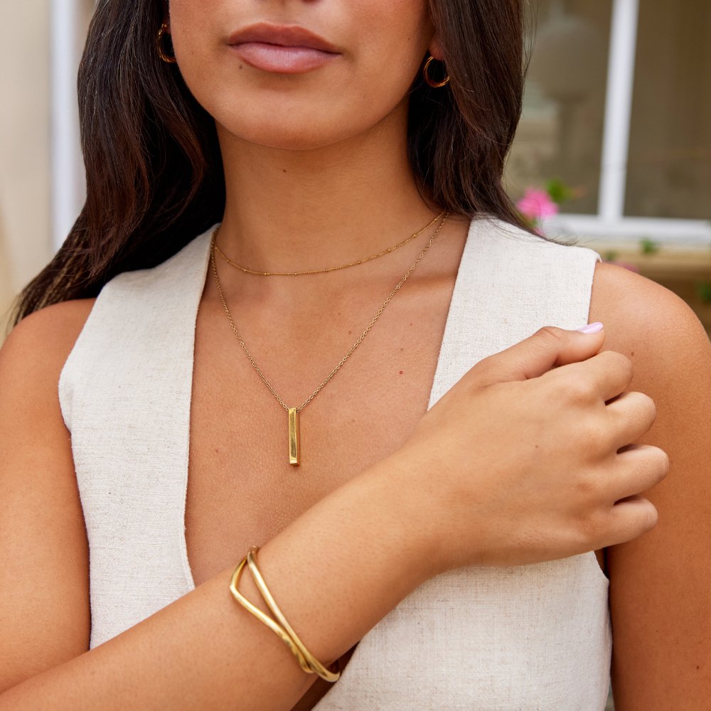 Lala Gold Bar Necklace