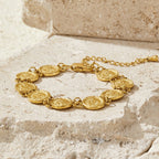 Lara Gold  Medallion Bracelet