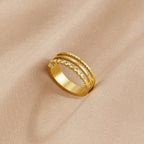 Layered Elowyn Crystal Ring
