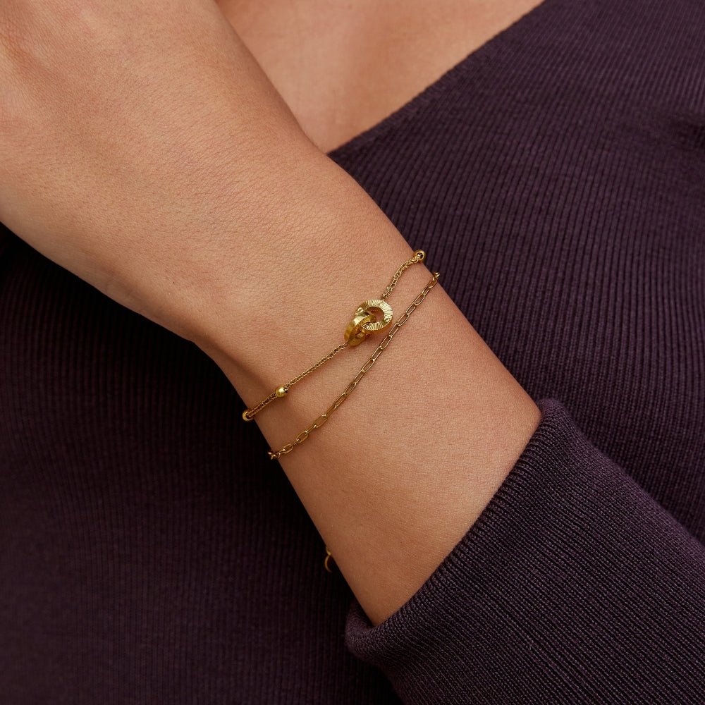 Layered Eternity Loop Bracelet