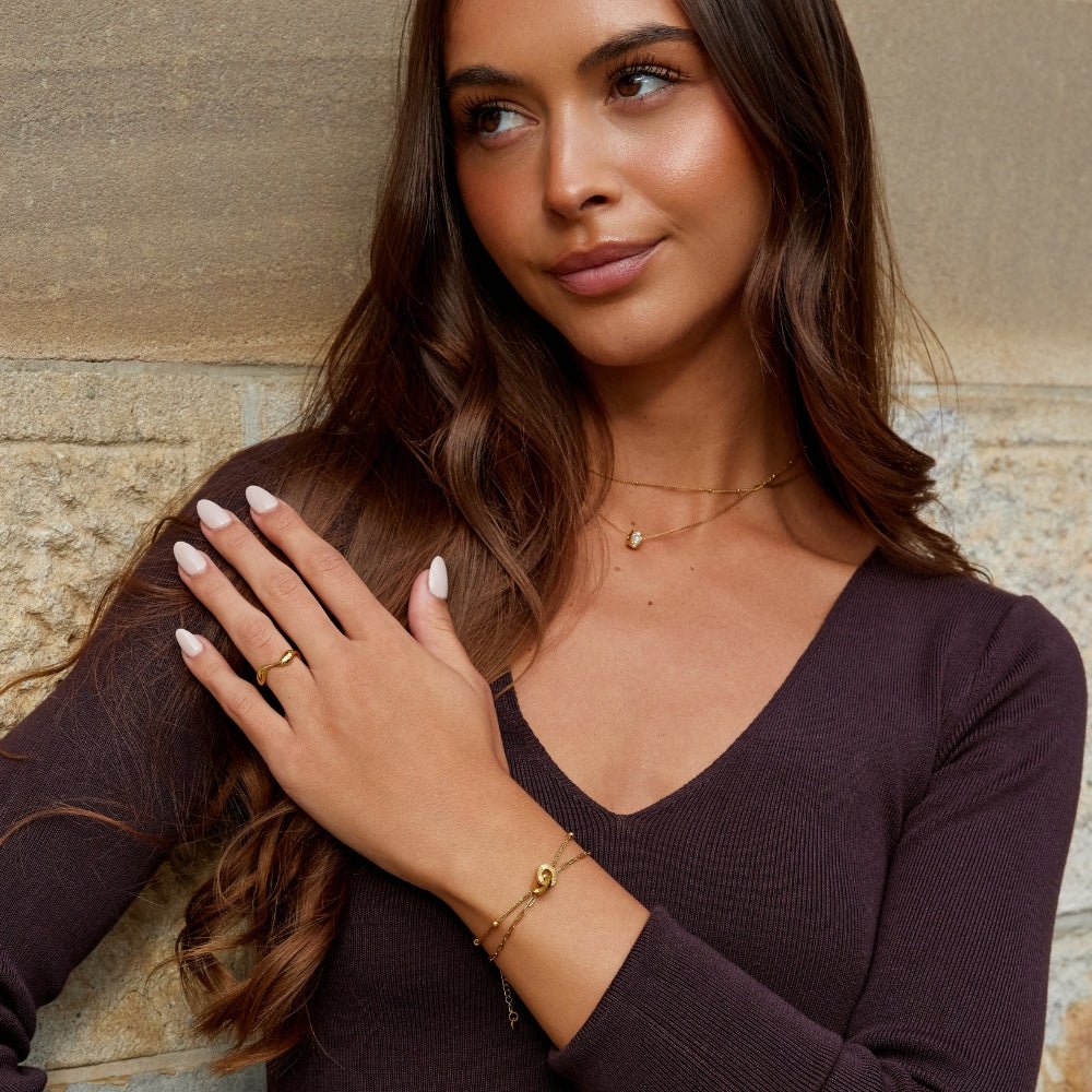 Layered Eternity Loop Bracelet