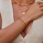 Layered Gold Wave Bracelet
