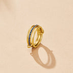 Layered Kaili Blue Crystal Ring