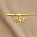 Leona Gold Bead Hoop Earrings