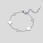 Lucia Silver Clover Bracelet