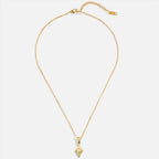 Luna White Opal Gold Necklace