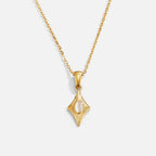 Luna White Opal Gold Necklace