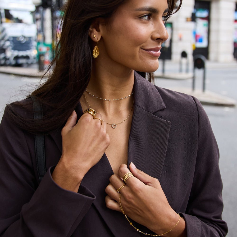 Luxe Crystal Clover Necklace
