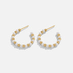 Maia Pearl & Gold Bead  Earrings