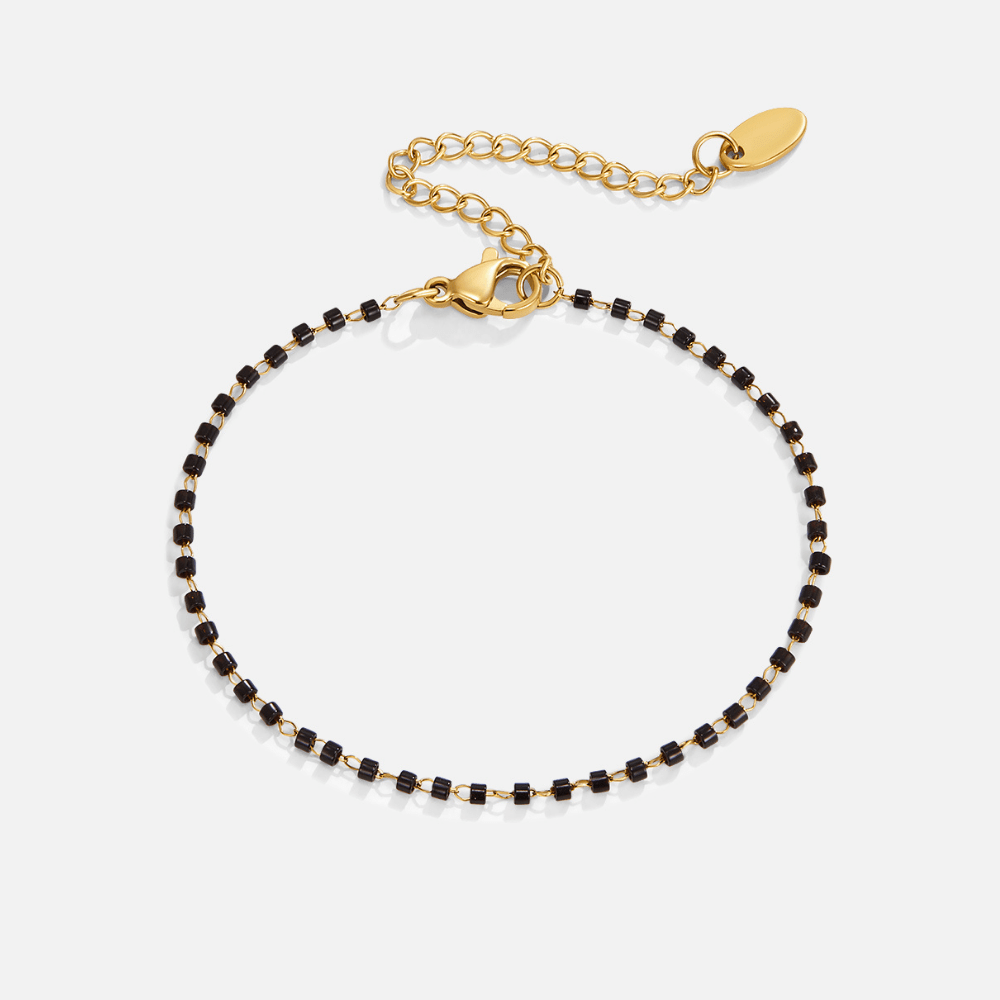 Maisie Black Bead Bracelet