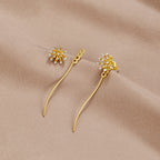 Make A Wish Dandelion 18K Gold Earrings