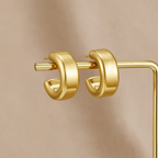 Mari Semi Hoop Earrings