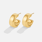 Mari Semi Hoop Earrings