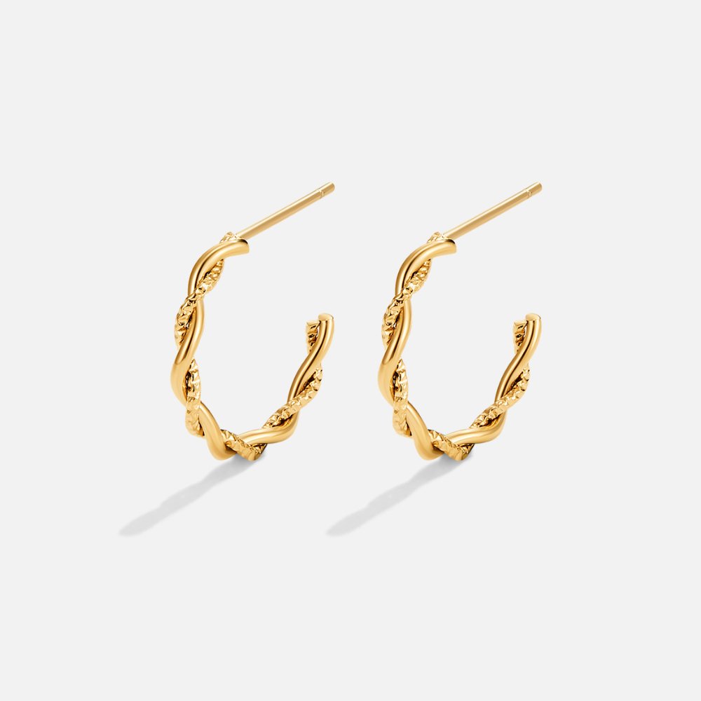 Maria Twisted Semi Hoop Earrings