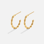 Maria Twisted Semi Hoop Earrings