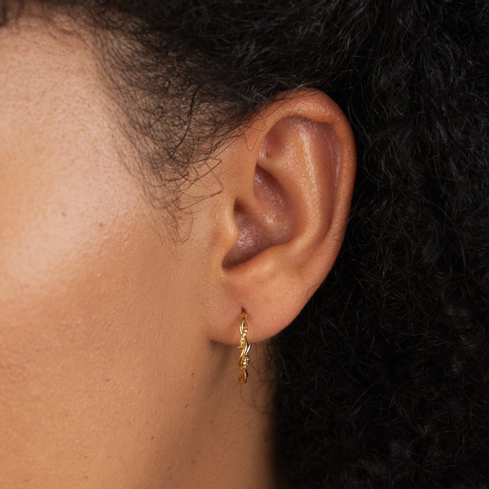 Maria Twisted Semi Hoop Earrings