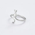 Midnight Cat Silver Ring