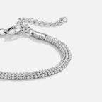 Milan Silver Beaded Chain Bracelet