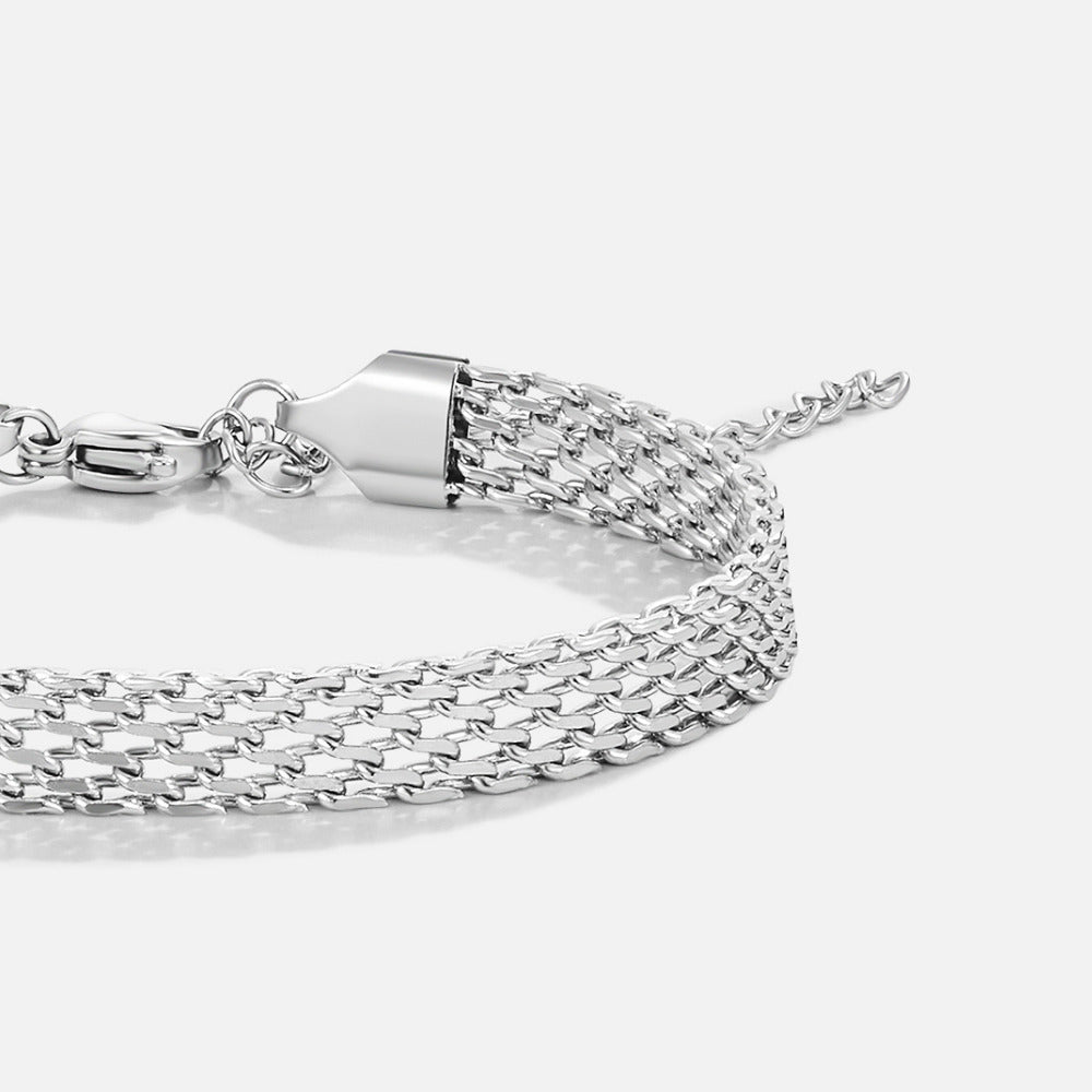 Molly Silver Mesh Chain Bracelet