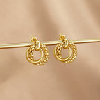 Monica Twisted Bead Hoop Earrings