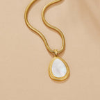 Mother of Pearl Teardrop Necklace
