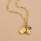 Mystic Blue Crystal Charm