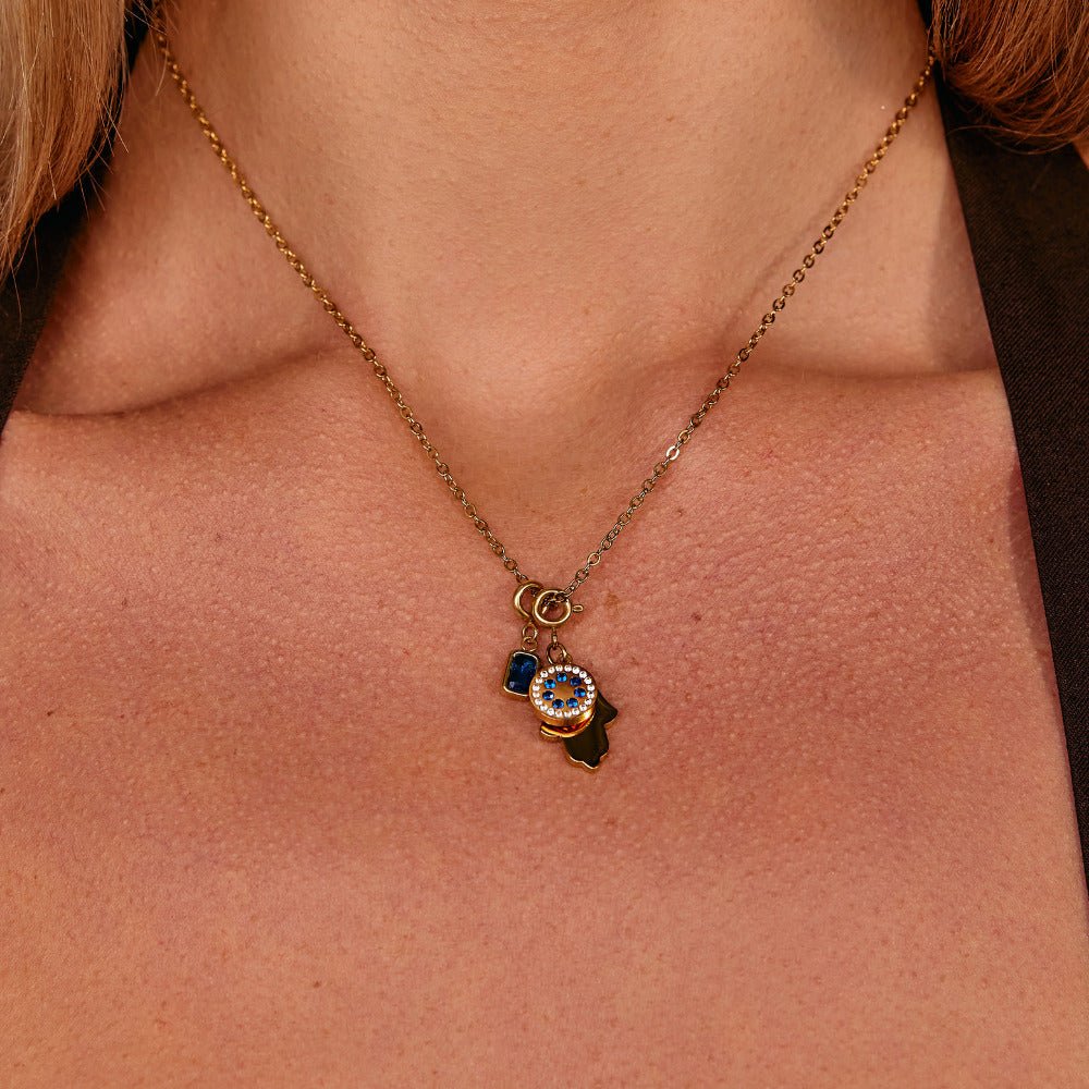 Mystic Blue Crystal Charm