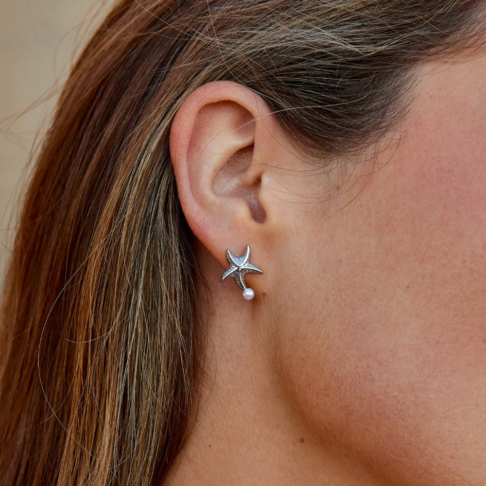 Naia Shell & Starfish Silver Earrings