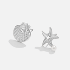 Naia Shell & Starfish Silver Earrings