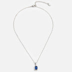 Ocean Blue Pendant Silver Necklace
