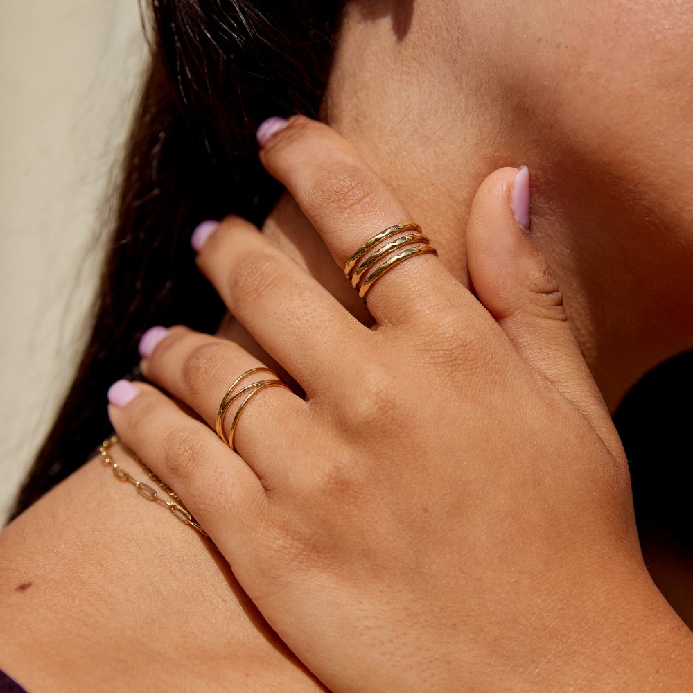 Ohio Layered Gold Ring