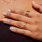 Ohio Layered Gold Ring