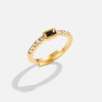 Onyx Black Crystal Ring
