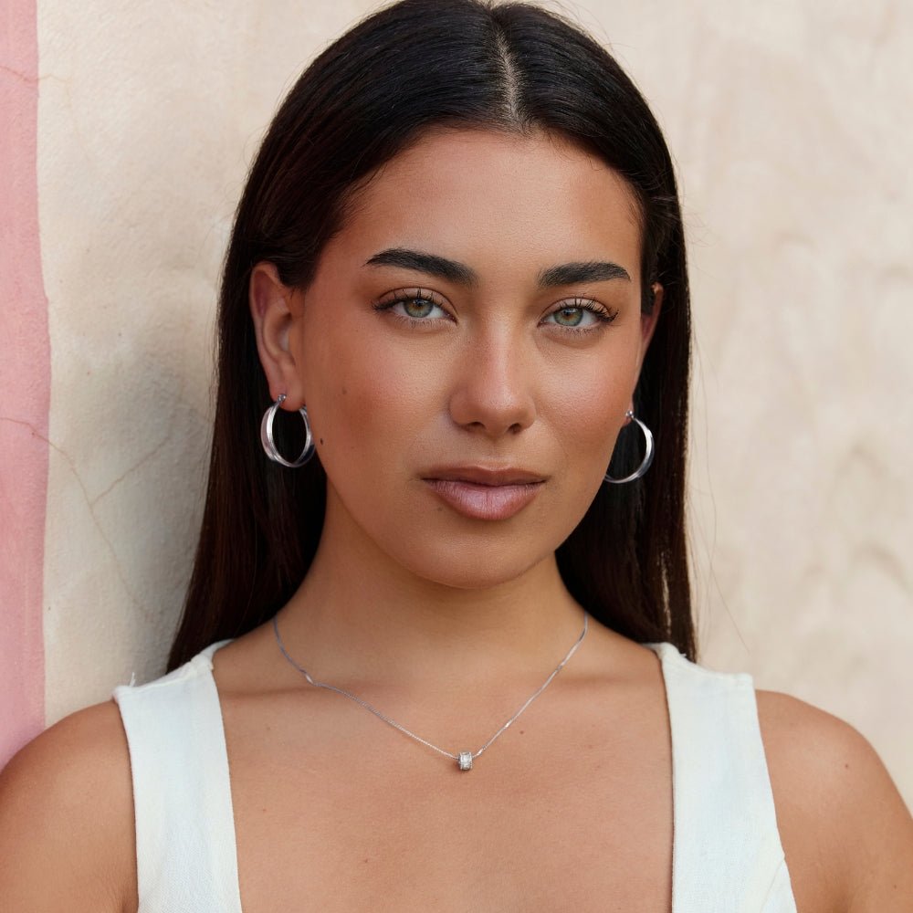 Orelia Silver Hoop Earrings