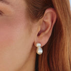 Pearl Duo Drop Earrings