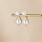 Pearl Duo Drop Earrings