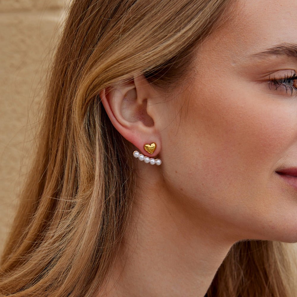 Pearl & Heart Romance Earrings