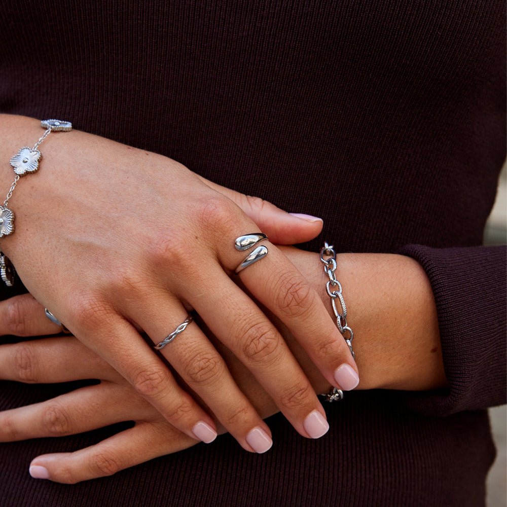 Raven Silver Wrap Ring