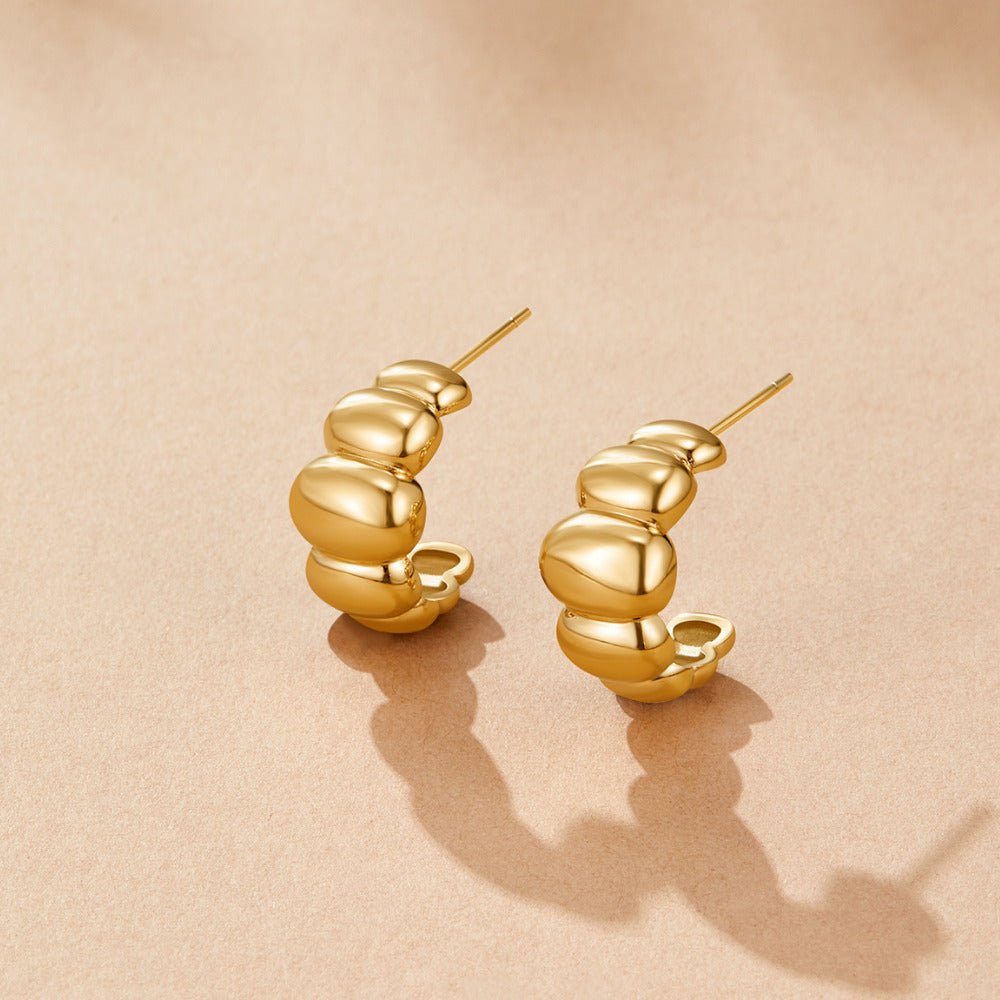 Rene Gold Puff Earrings