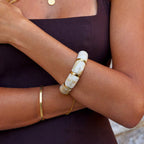 Sabina White Marbled Bracelet