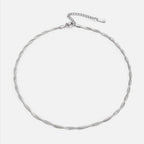 Silver Chiara Twist Snake Chain Necklace